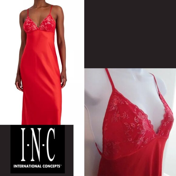 INC International Concepts Other - I.N.C. International Concepts Sparkle Lace Cup Fancy Nightgown NWT